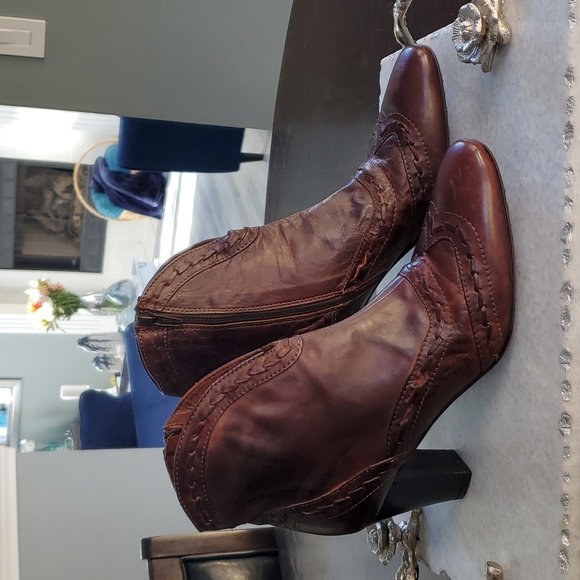 BEAUTIFUL SESTO MEUCCI LEATHER BOOTS - Picture 7 of 8